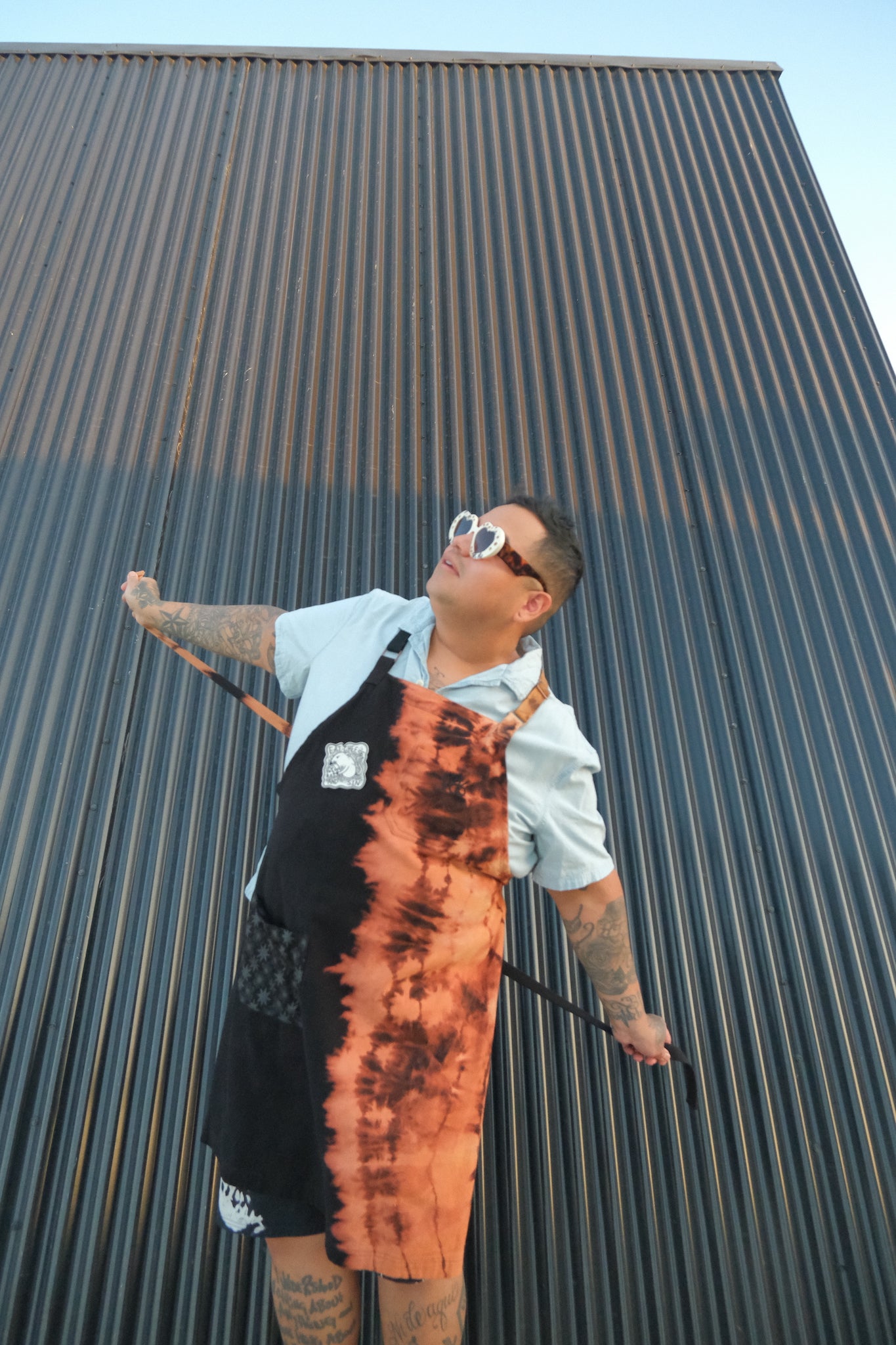 "LIVE FROM THE GUTTER" HALF BAKED HAND BLEACHED APRON