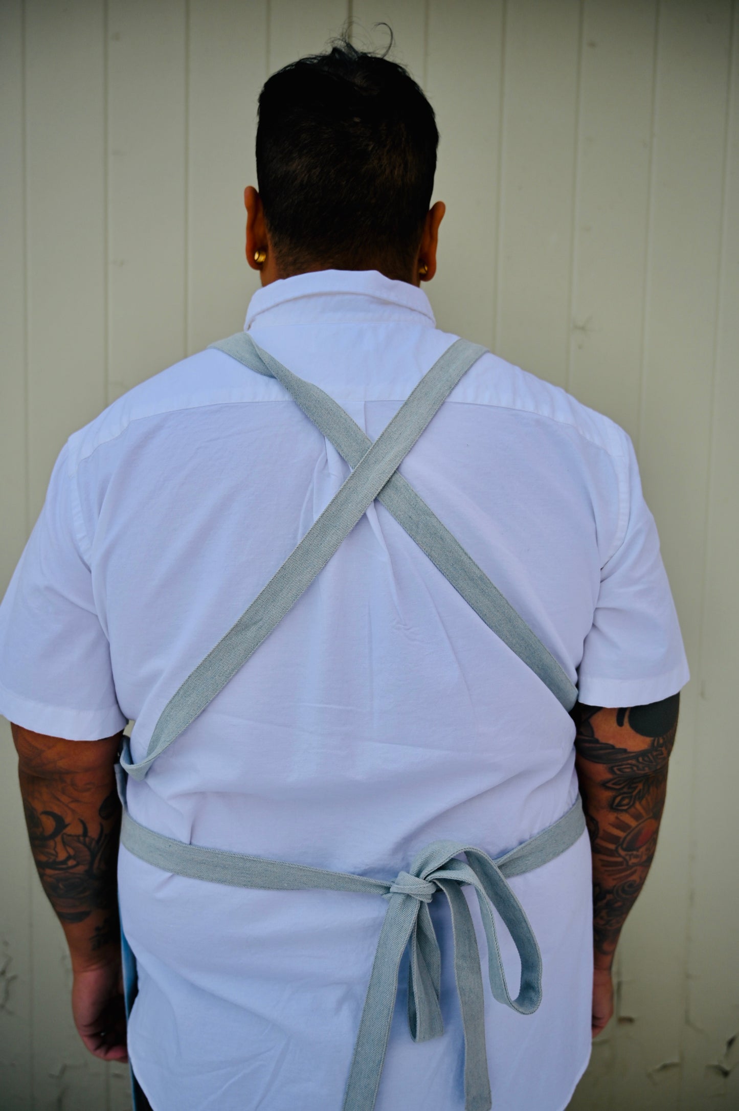 WASHED DENIM APRON