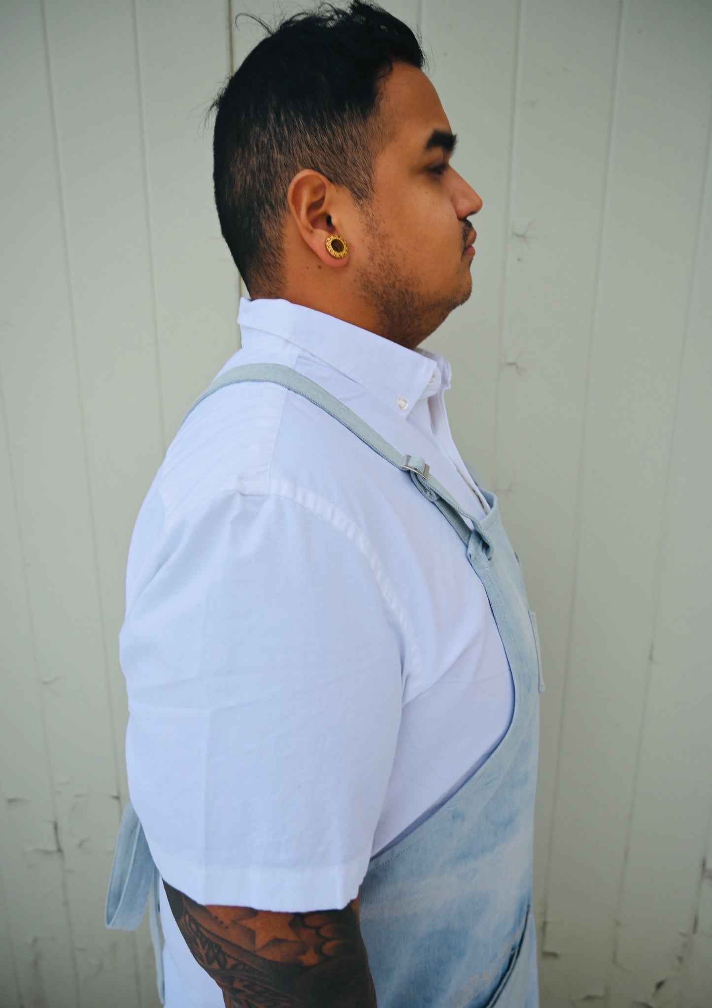 WASHED DENIM APRON